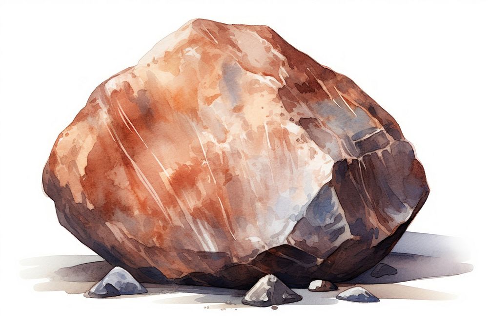 Rock rock mineral white background. AI generated Image by rawpixel.