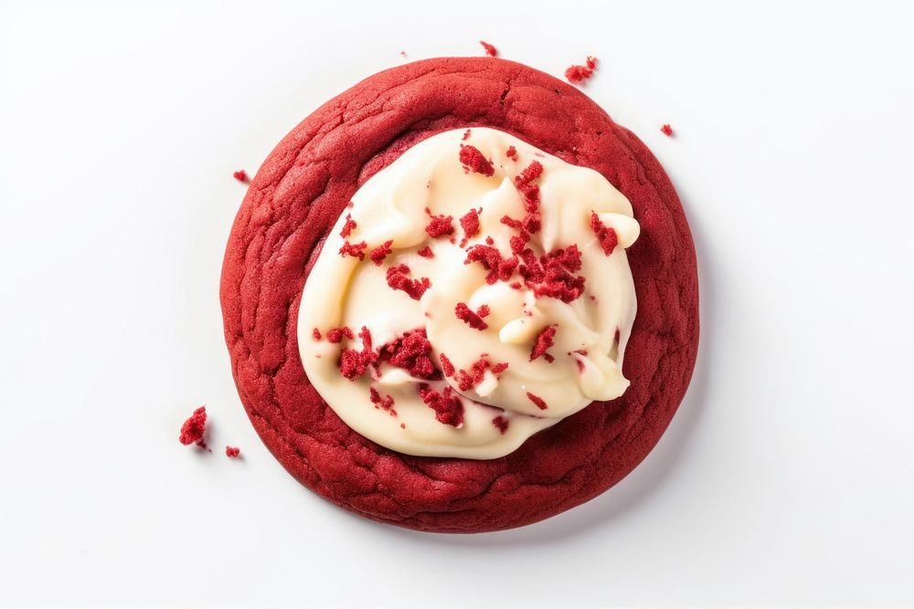 Red velvet cookie chocolate dessert icing. AI generated Image by rawpixel.