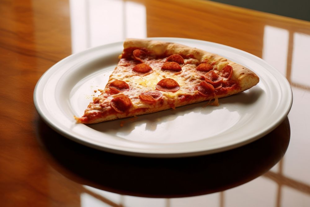 Pizza plate food dish. AI generated Image by rawpixel.