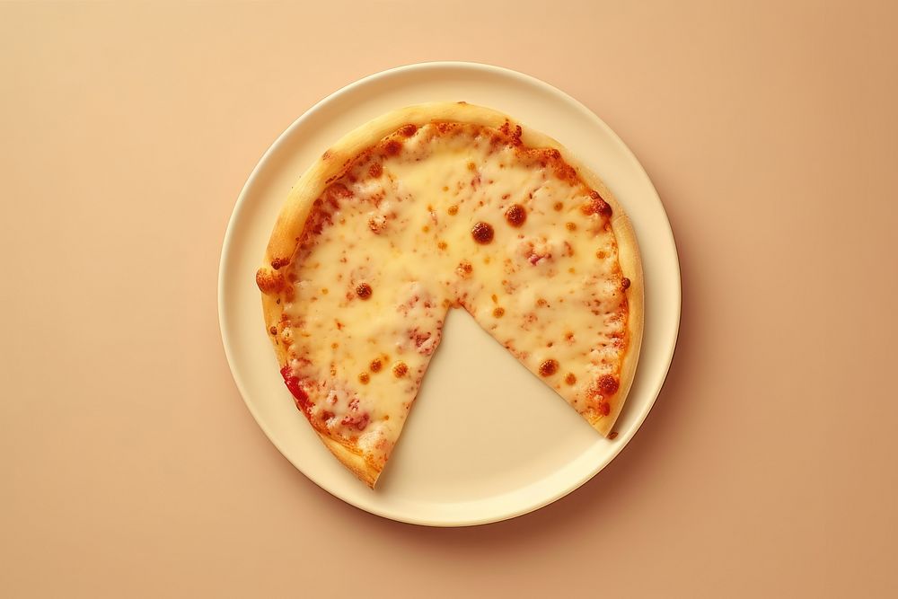 Pizza plate food dish. AI generated Image by rawpixel.