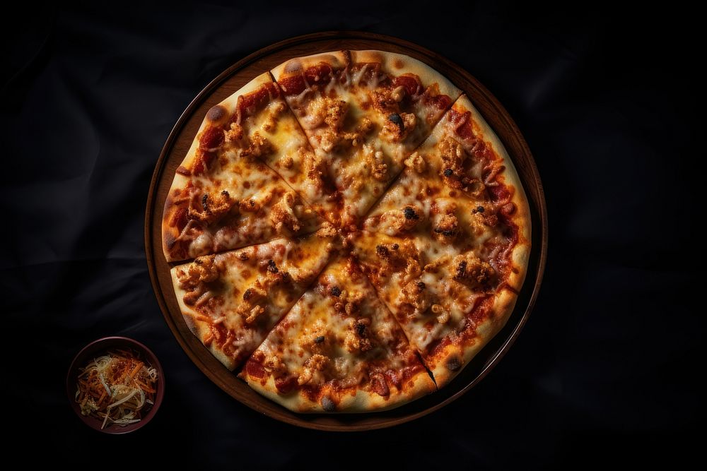 Pizza food dish zwiebelkuchen. AI generated Image by rawpixel.