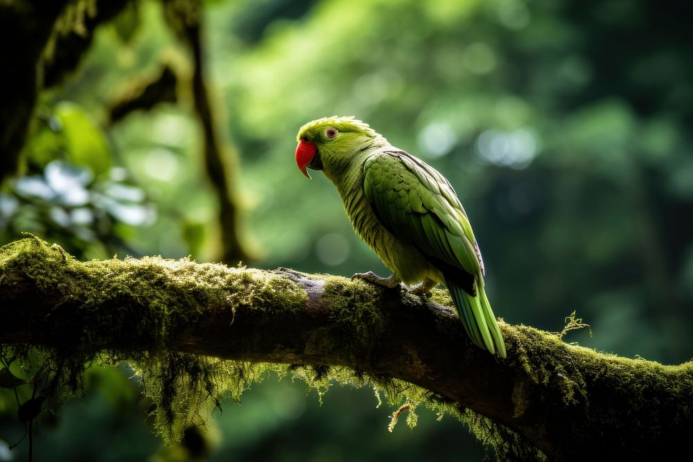 Parrot parrot tree outdoors. AI generated Image by rawpixel.