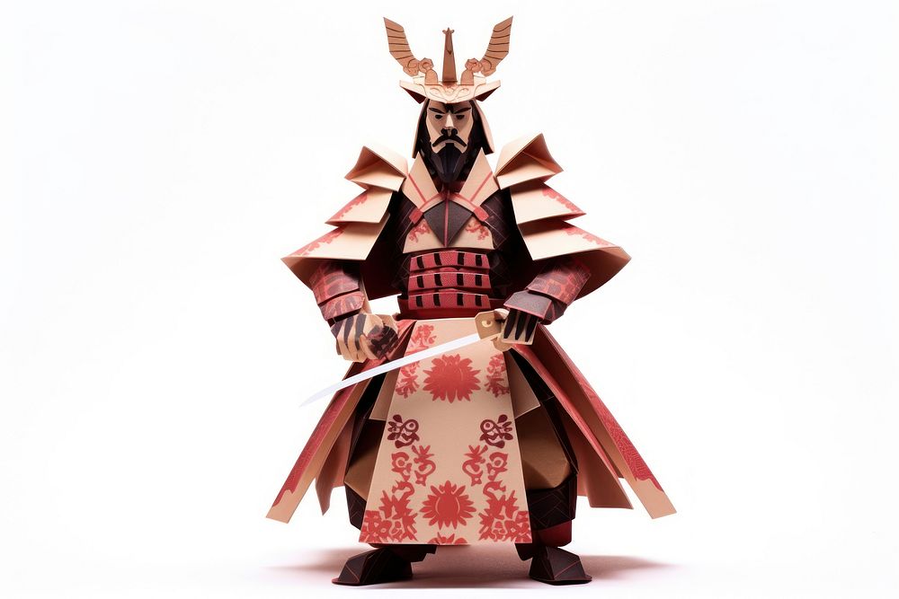 One japanese samurai costume adult white background. AI generated Image by rawpixel.