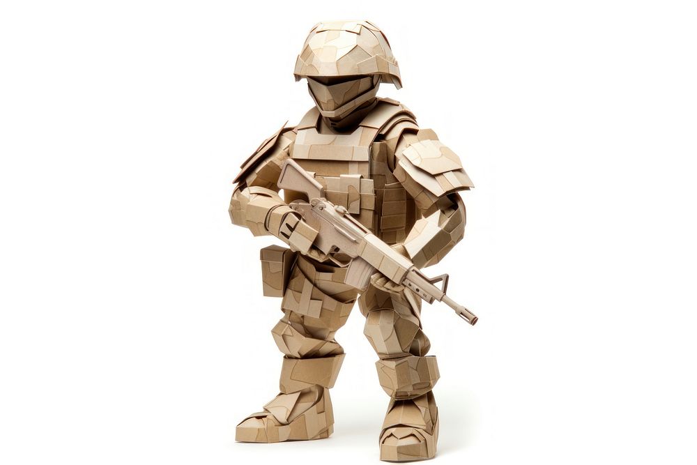 One soilder helmet white background protection. AI generated Image by rawpixel.