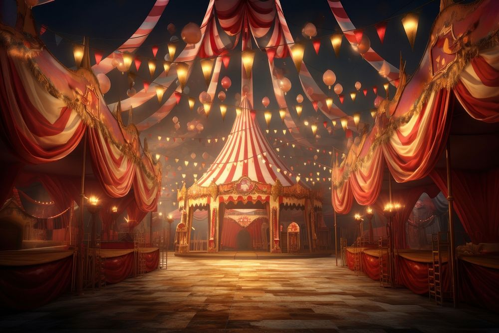 Circus architecture illuminated celebration. AI generated Image by rawpixel.