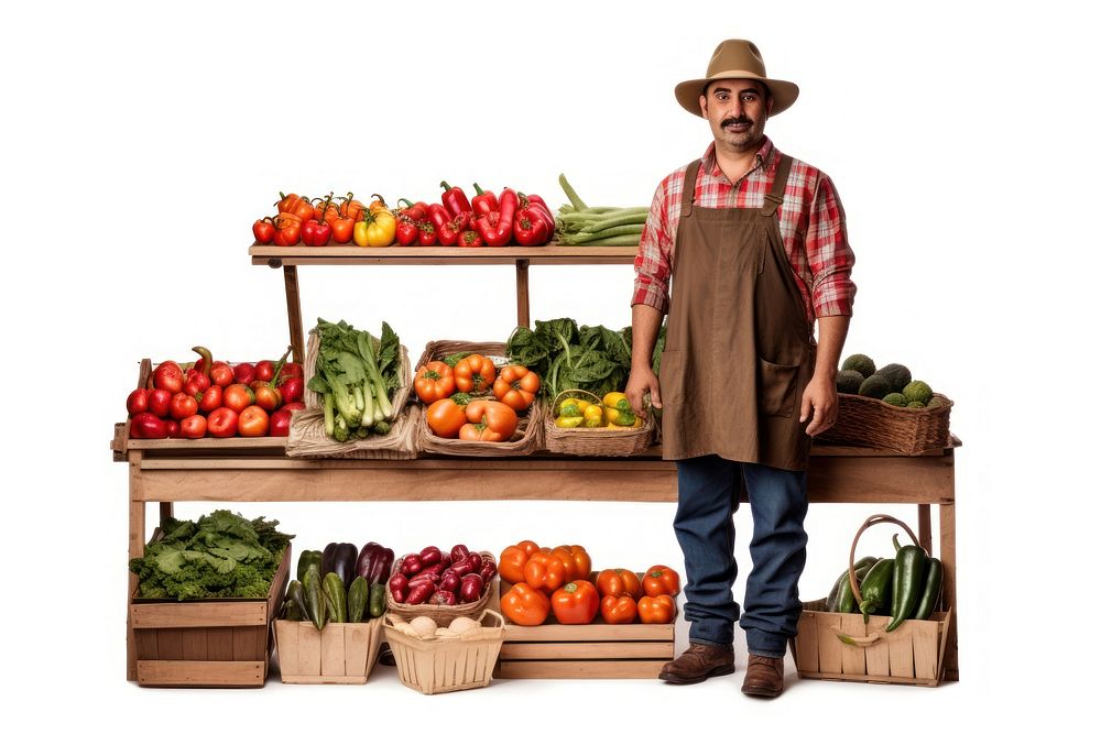 Vegetable market farmer adult. AI generated Image by rawpixel.