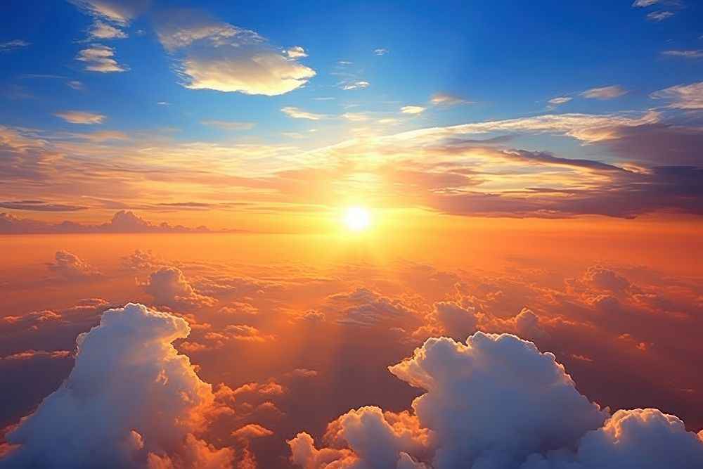 Nature cloud sky sun. AI generated Image by rawpixel.