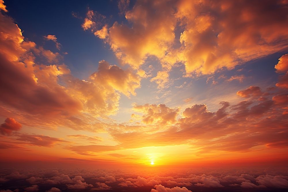 Sunset nature cloud sky. 