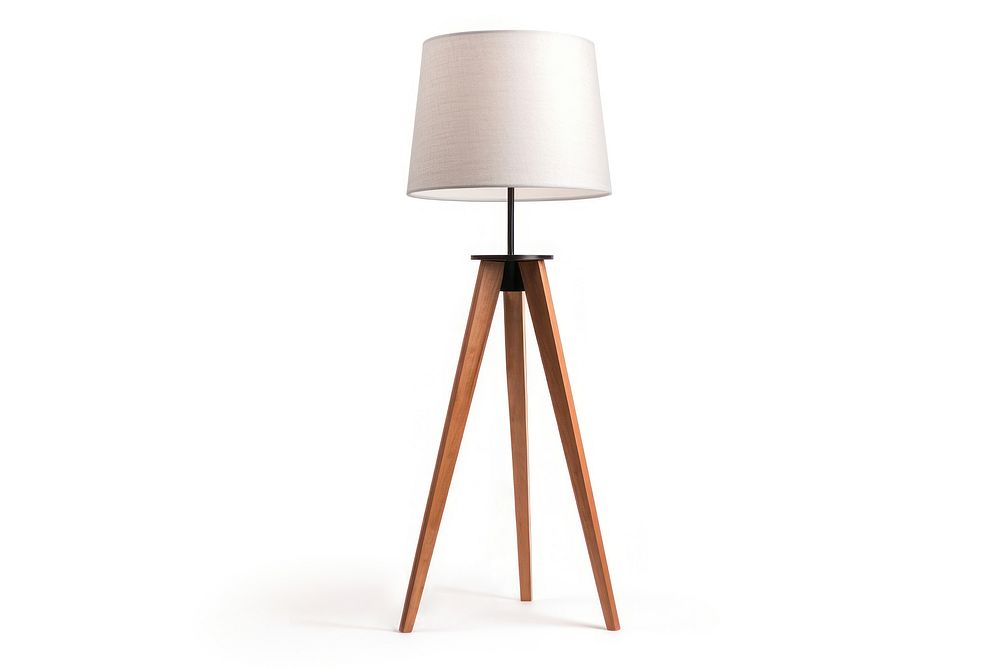 Cute modern standing lamp lampshade white background electricity. AI generated Image by rawpixel.