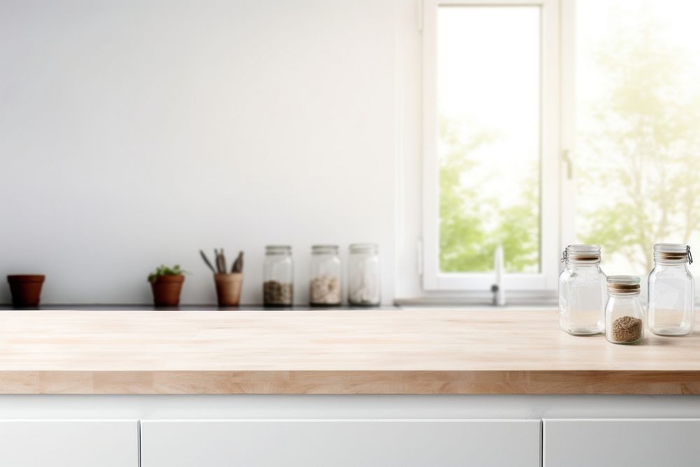 Empty tabletop windowsill kitchen architecture. AI generated Image by rawpixel.