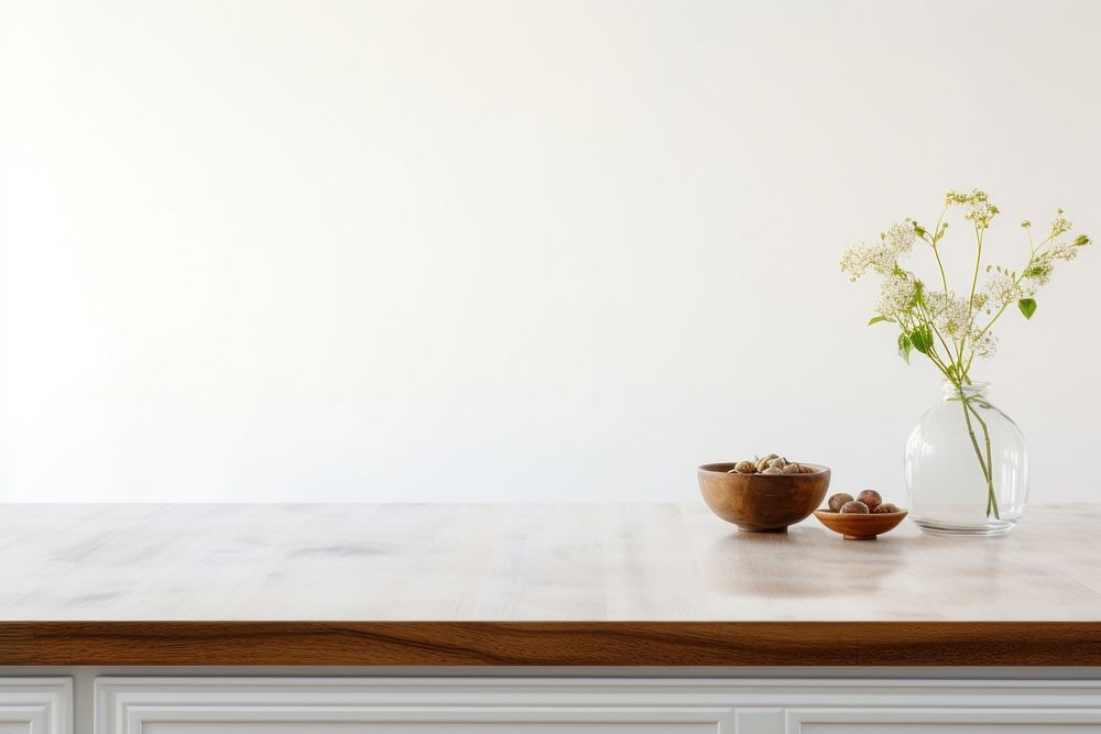 Empty tabletop furniture kitchen flower. AI generated Image by rawpixel.