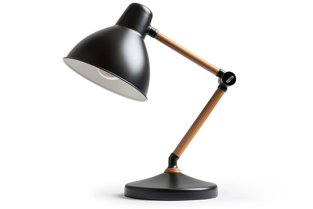 Modern desk lamp lampshade white background technology. AI generated Image by rawpixel.