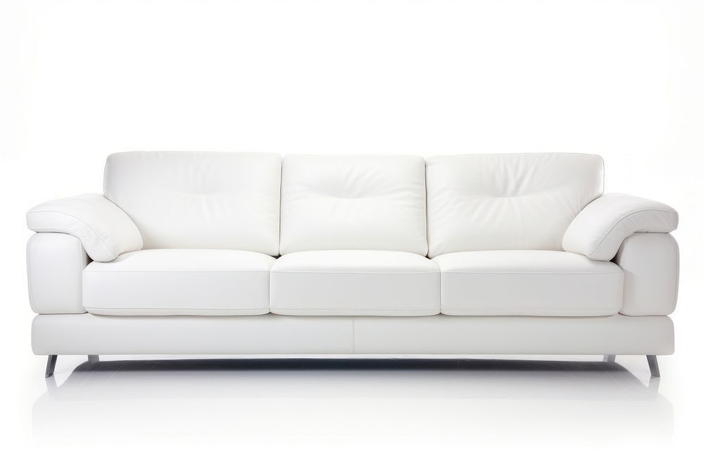 Modren white sofa furniture cushion white background. 