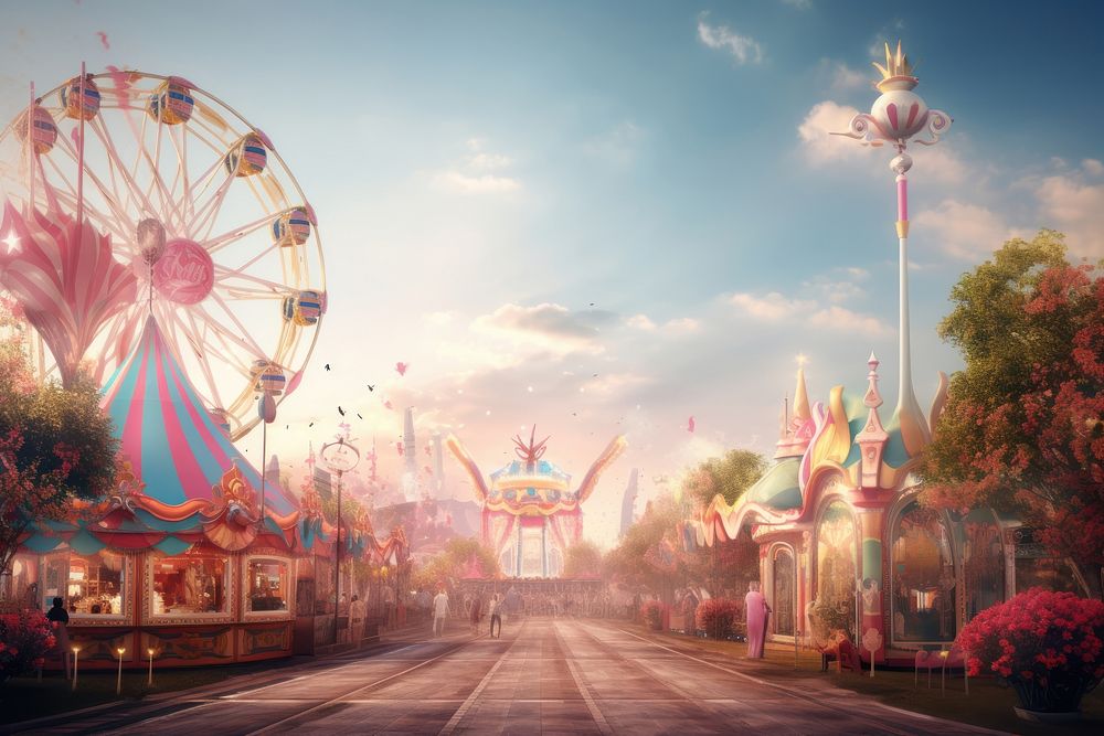 Carnival park day fun. AI generated Image by rawpixel.