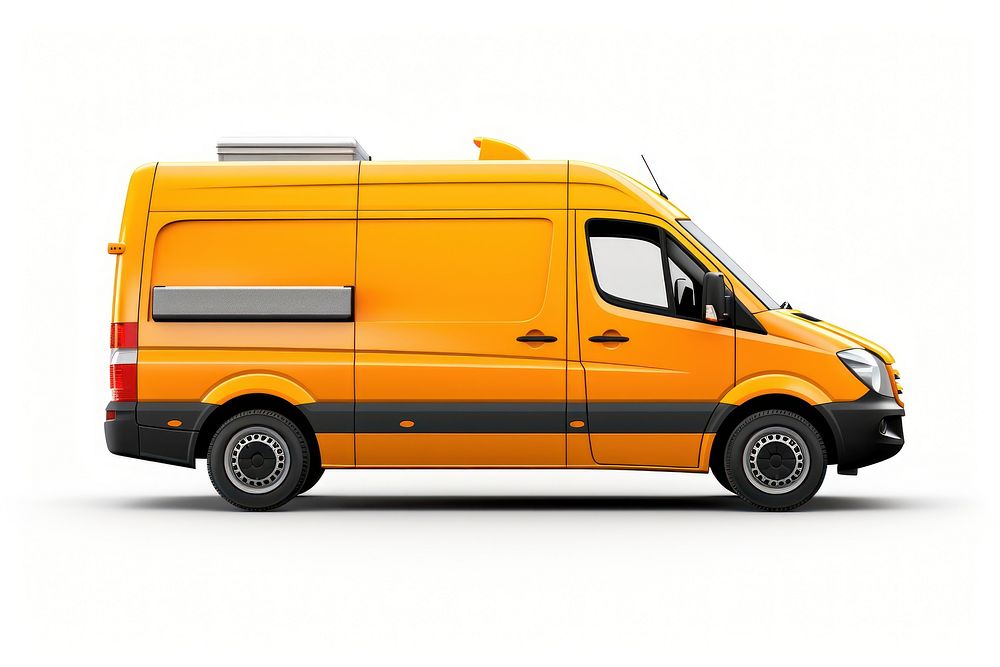 Car service vehicle van white background. AI generated Image by rawpixel.