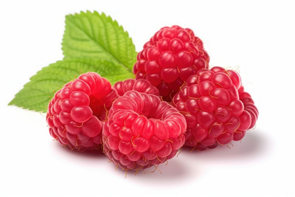Raspberrie raspberry berries fruit. AI generated Image by rawpixel.