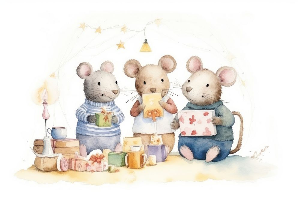Rat family toy representation togetherness. AI generated Image by rawpixel.