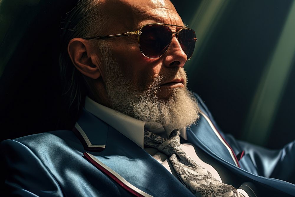 Wealthy man sunglasses portrait looking. AI generated Image by rawpixel.