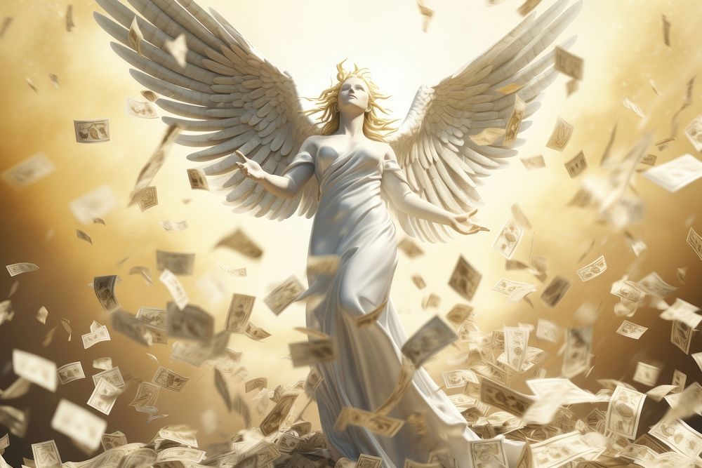 Wealth angel representation spirituality. 