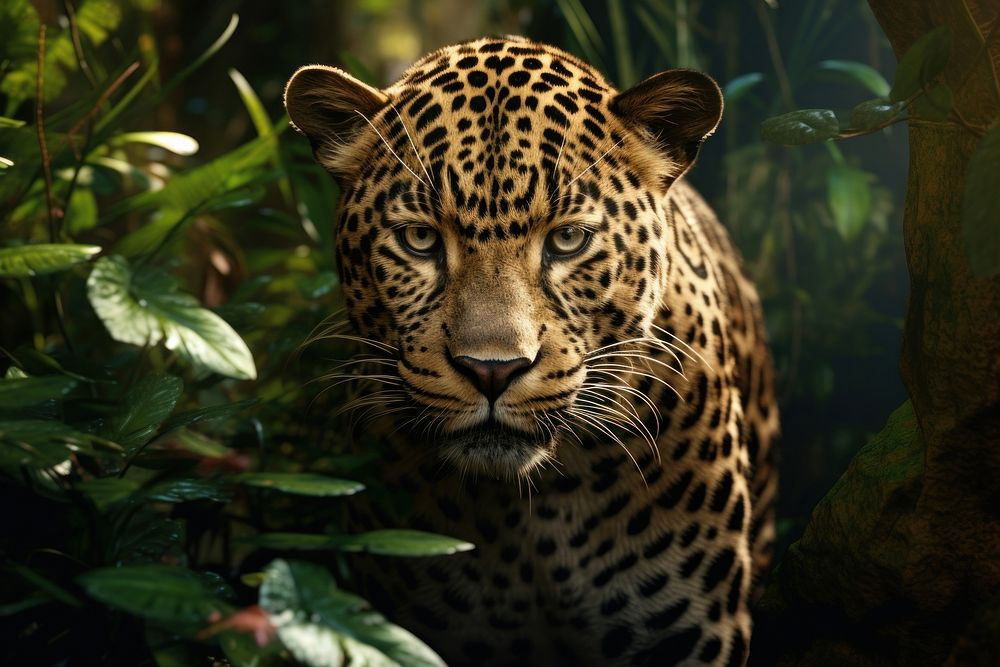 Wildlife jungle documentry leopard animal mammal. AI generated Image by rawpixel.