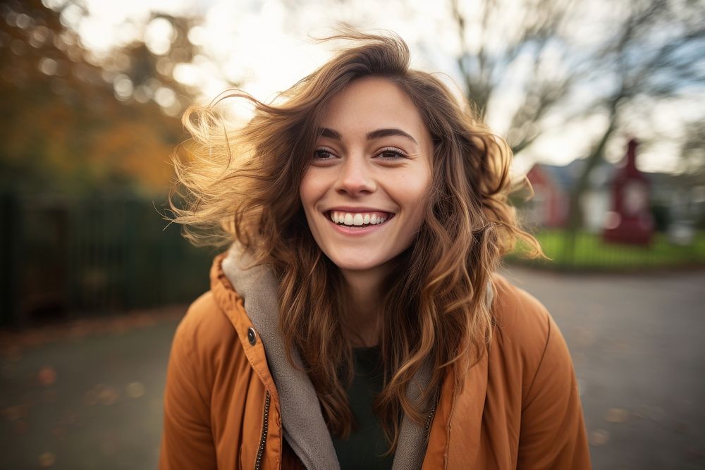 Young woman laughing smiling smile. AI generated Image by rawpixel.