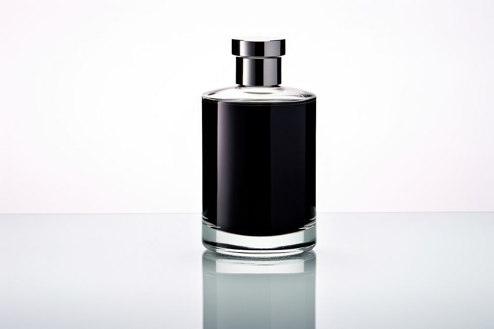 Cologne bottle perfume glass black. AI generated Image by rawpixel.
