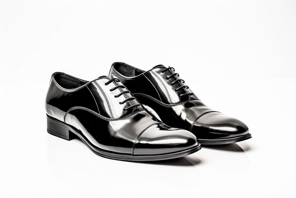 Shoe footwear black white. AI generated Image by rawpixel.