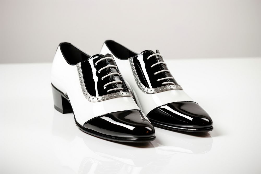 Shoe footwear black white. AI generated Image by rawpixel.