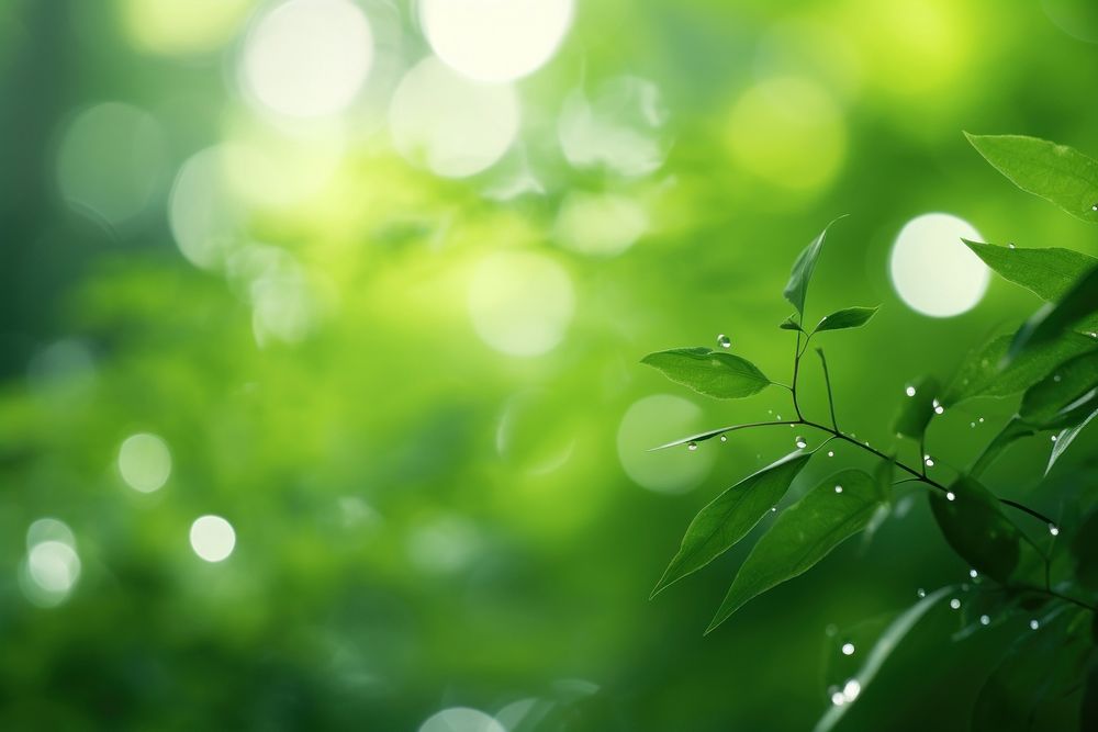 Green natural bokeh sunlight outdoors nature. AI generated Image by rawpixel.