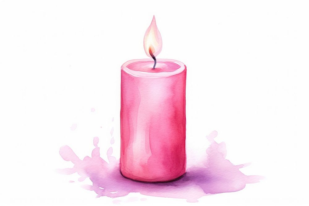 Candle pink white background celebration. AI generated Image by rawpixel.
