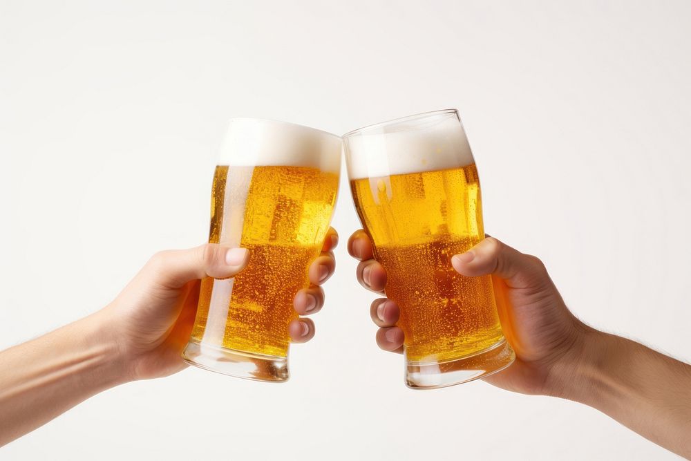 Glass beer holding lager. AI generated Image by rawpixel.