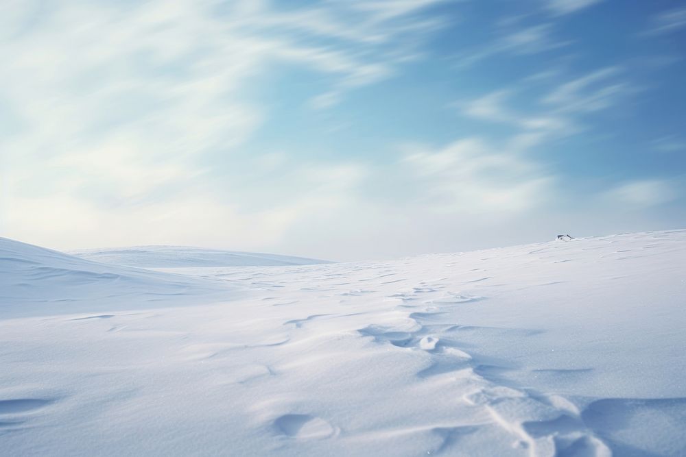 Horizon nature snow sky. AI generated Image by rawpixel.