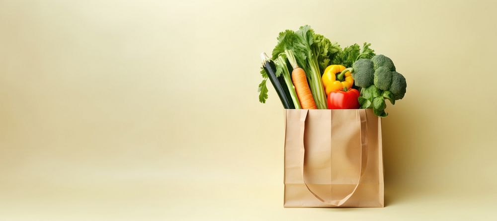 Vegetable food bag freshness. AI generated Image by rawpixel.