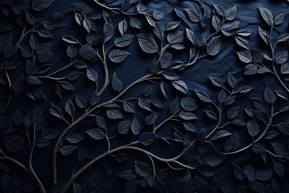 Forest embossed dark blue background. 