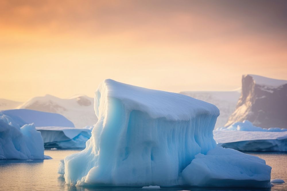 Iceberg glacier nature landscape. AI generated Image by rawpixel.