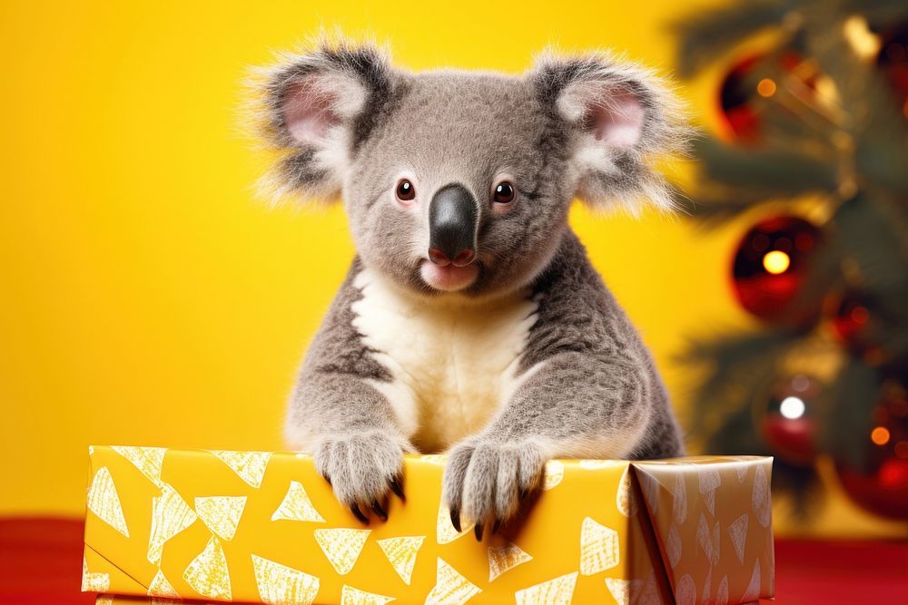 Koala christmas mammal animal. AI generated Image by rawpixel.