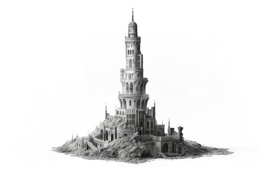 Esoteric tower architecture building. AI generated Image by rawpixel.