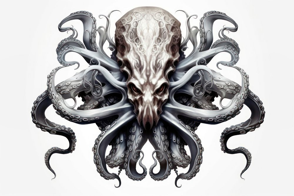 Esoteric octopus drawing animal. AI generated Image by rawpixel.