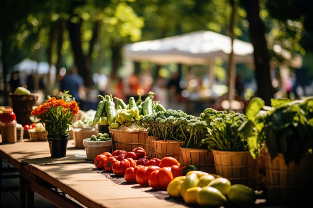 Farmers market summer plant food. AI generated Image by rawpixel.