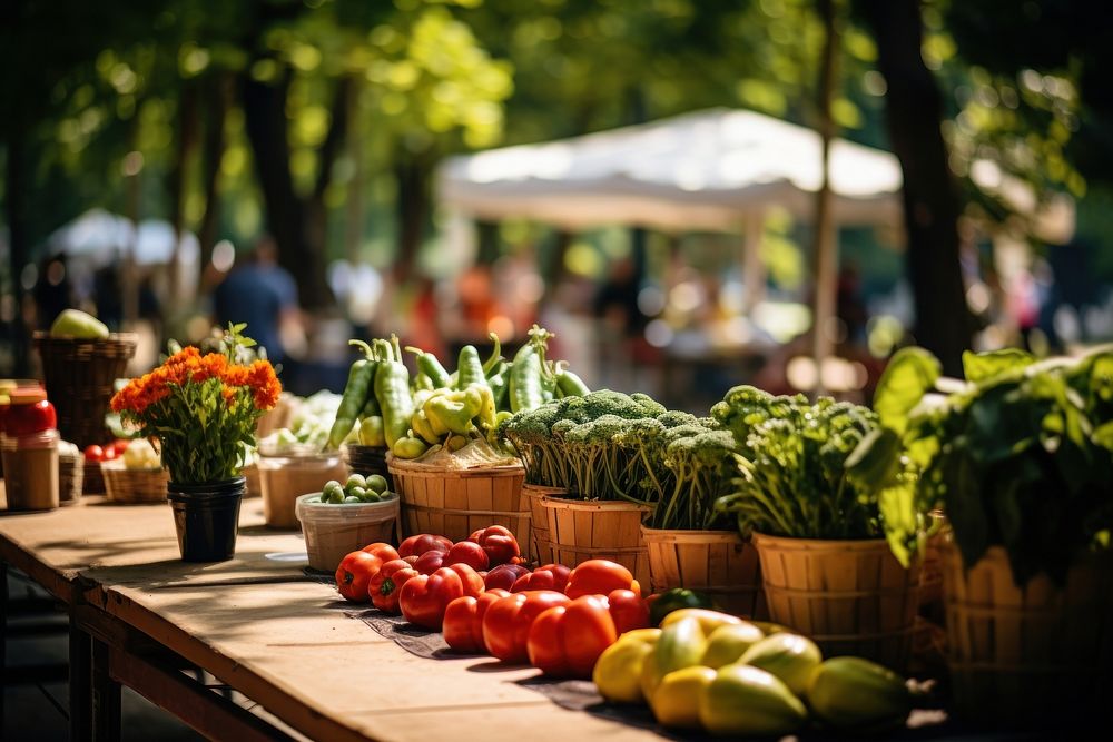 Farmers market summer plant food. 