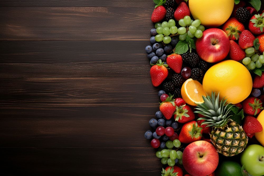 Fruit backgrounds strawberry pineapple. AI generated Image by rawpixel.