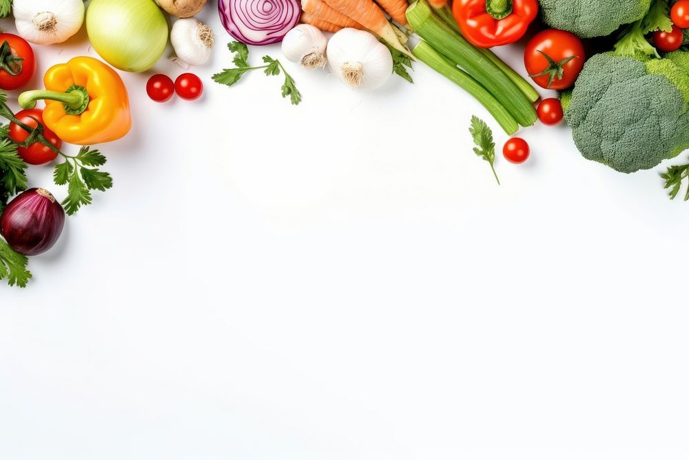 Vegetable backgrounds food white background. AI generated Image by rawpixel.