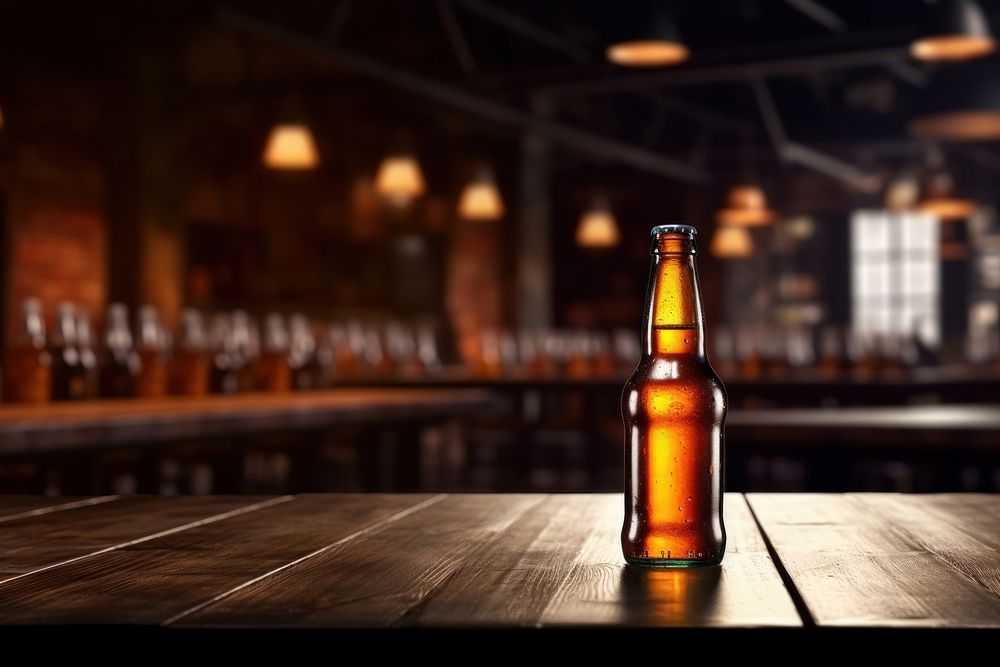 Bottle beer drink lager. AI generated Image by rawpixel.