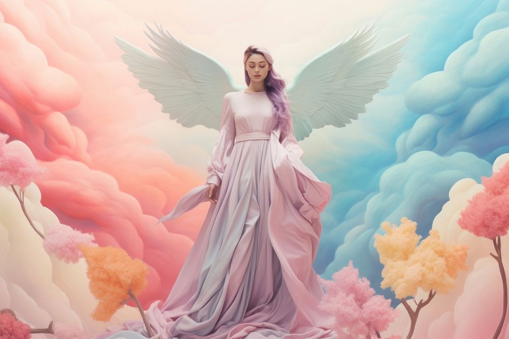 Goddess fantasy angel adult. AI generated Image by rawpixel.