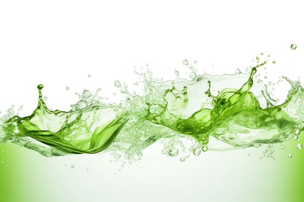 Green water heavy splashing green backgrounds white background. AI generated Image by rawpixel.