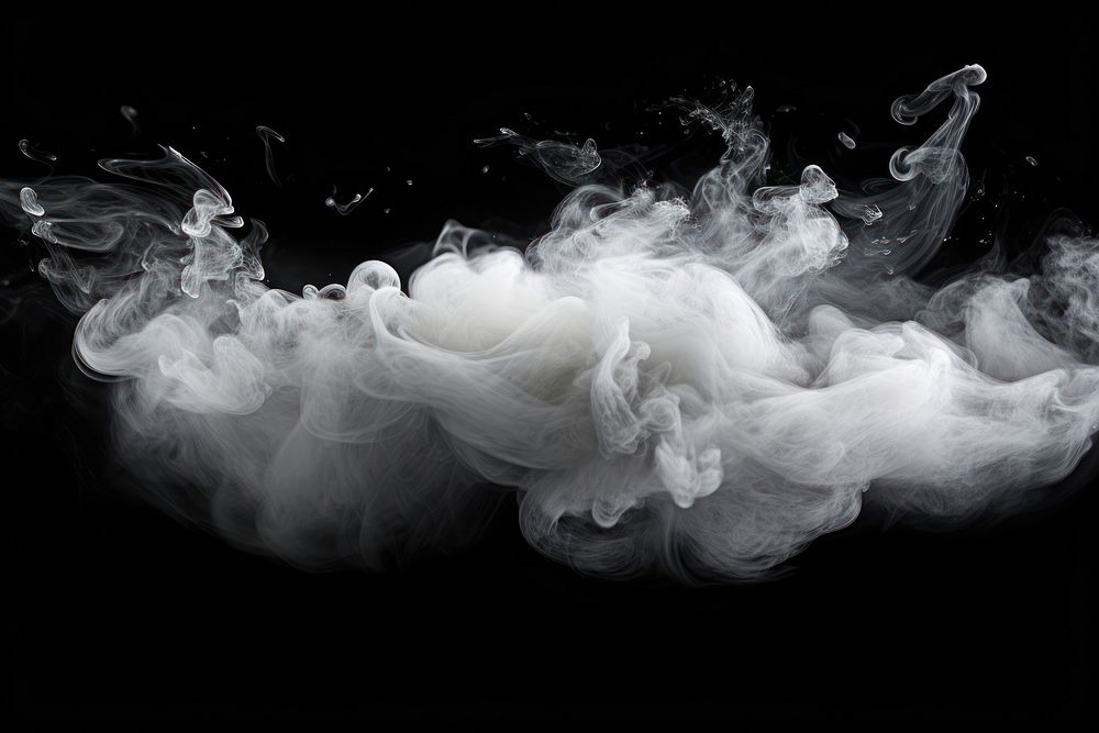 White Fog black smoke black background. AI generated Image by rawpixel.