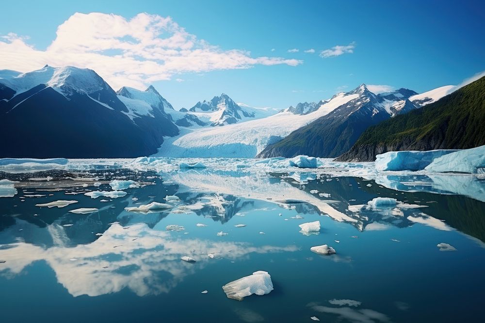 Glacier bay landscape mountain outdoors. 