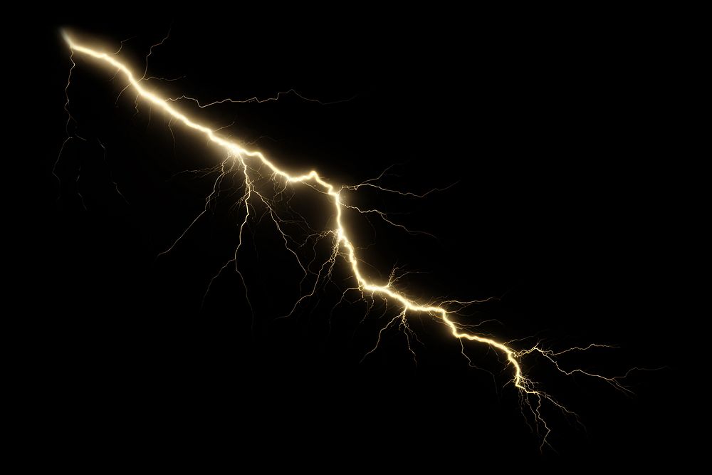 Lightning thunderstorm backgrounds nature. AI generated Image by rawpixel.