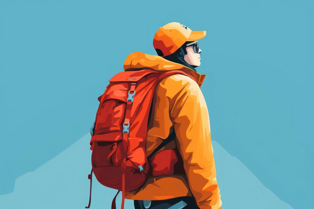 Backpack adult mountaineering exploration. 