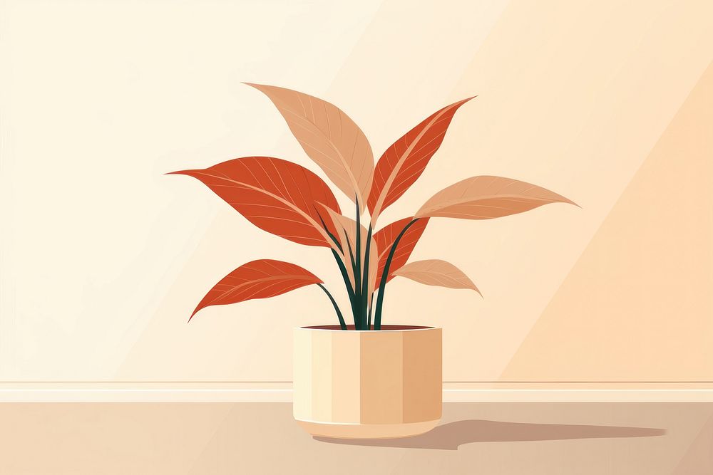 Houseplant vase leaf decoration. AI generated Image by rawpixel.